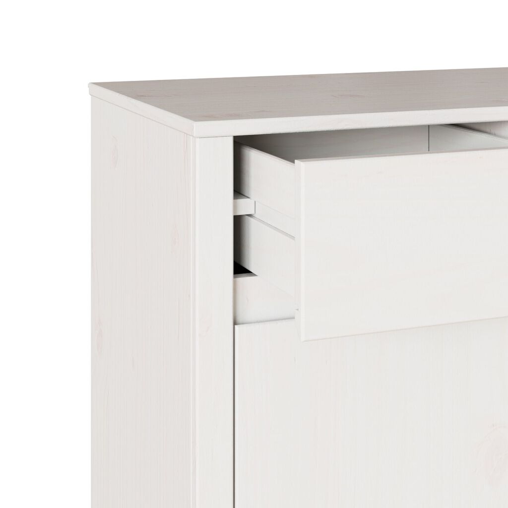 vidaXL Πλάτη "DRAMMEN" Λευκό 79x43x75,5 εκ. Στερεό Ξύλο Πεύκου