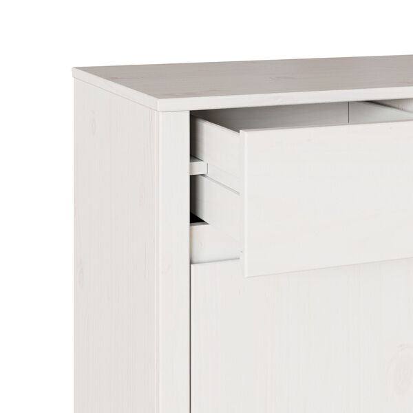 vidaXL Πλαϊνό γραφείο Λευκό 79 x 43 x 75.5 εκ Μασίφ ξύλο πεύκου