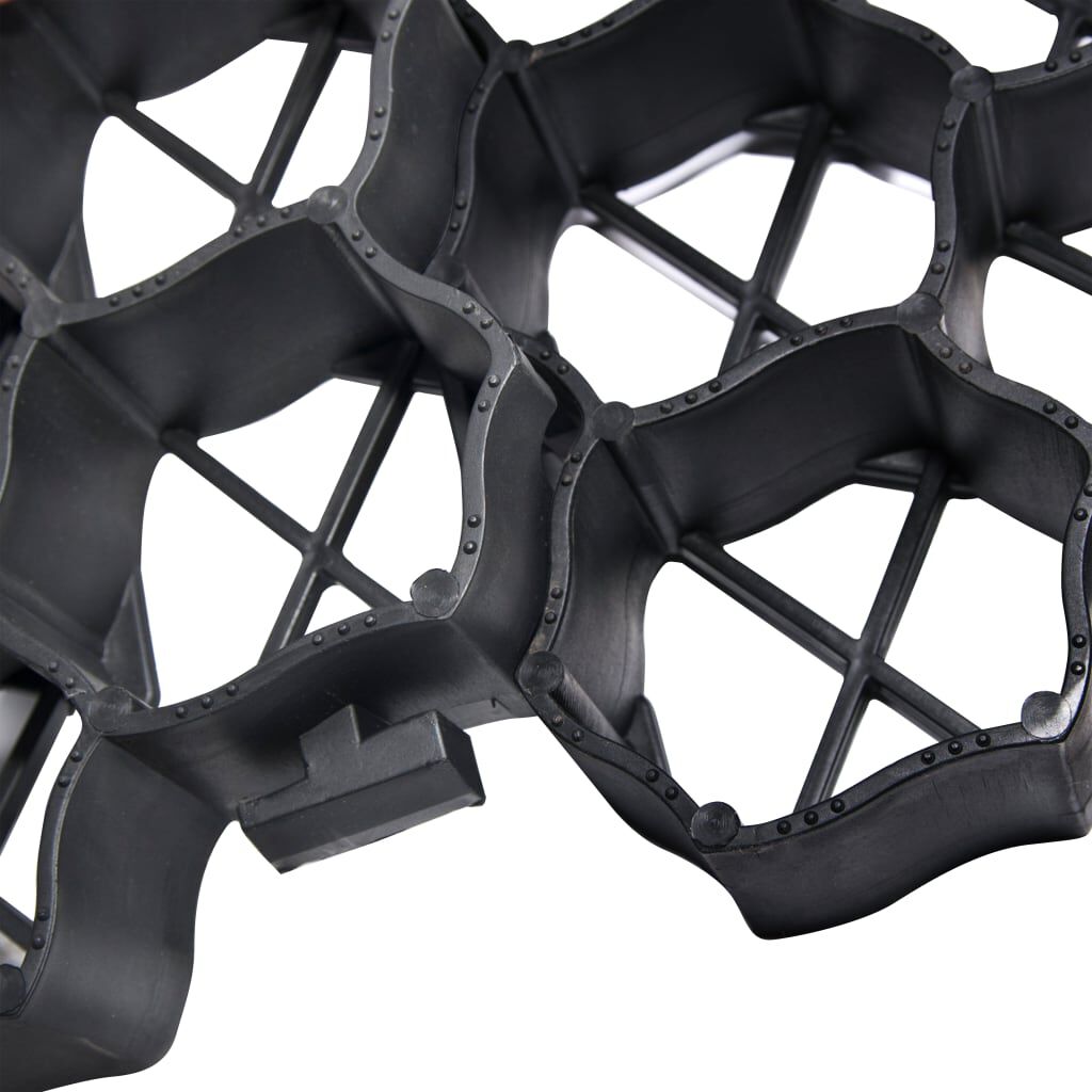 vidaXL Πλέγμα Γκαζόν 16 τεμ. Μαύρο 60 x 40 x 3 εκ. Πλαστικό