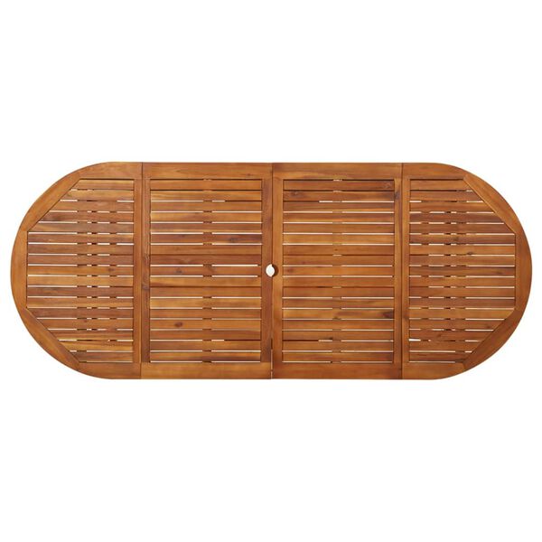 vidaXL Τραπεζαρία Κήπου 220 x 90 x 75 εκ. από Μασίφ Ξύλο Ακακίας