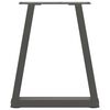 vidaXL Πόδια Τραπεζιού Σαλονιού Σχήματος V 2 τεμ. Ανθρακί 38x(42-43,3) εκ. Ατσάλι