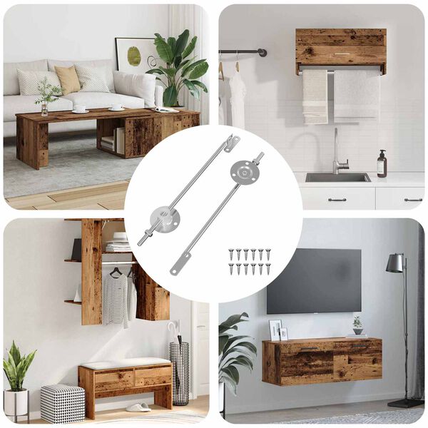 vidaXL &Mu;&epsilon;&nu;&tau;&epsilon;&sigma;έ&sigmaf; &sigma;&tau;ή&rho;&iota;&xi;&eta;&sigmaf; &kappa;&alpha;&pi;&alpha;&kappa;&iota;&omicron;ύ 2 pcs &Alpha;&sigma;&eta;&mu;ί 194 x 36 x 18 mm &Sigma;ί&delta;&epsilon;&rho;&omicron;