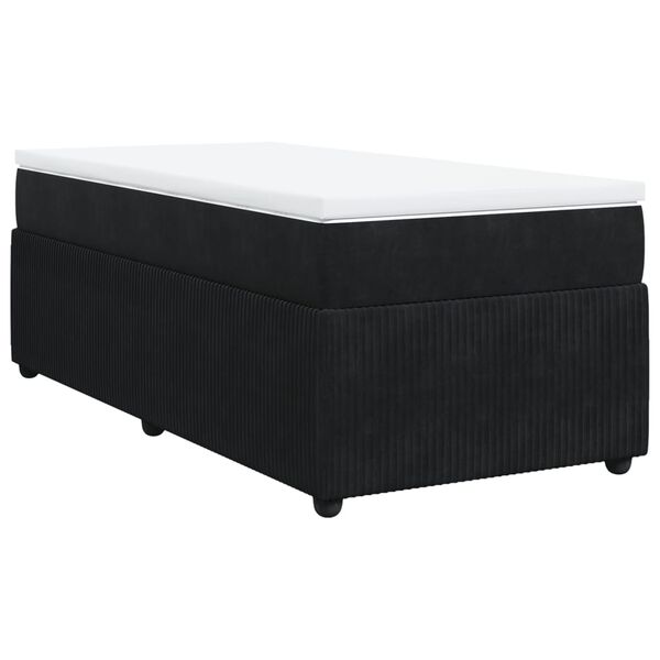 vidaXL &Kappa;&rho;&epsilon;&beta;ά&tau;&iota; Boxspring &mu;&epsilon; &Sigma;&tau;&rho;ώ&mu;&alpha; &Mu;&alpha;ύ&rho;&omicron; 90x190 &epsilon;&kappa;. &Beta;&epsilon;&lambda;&omicron;ύ&delta;&iota;&nu;&omicron;