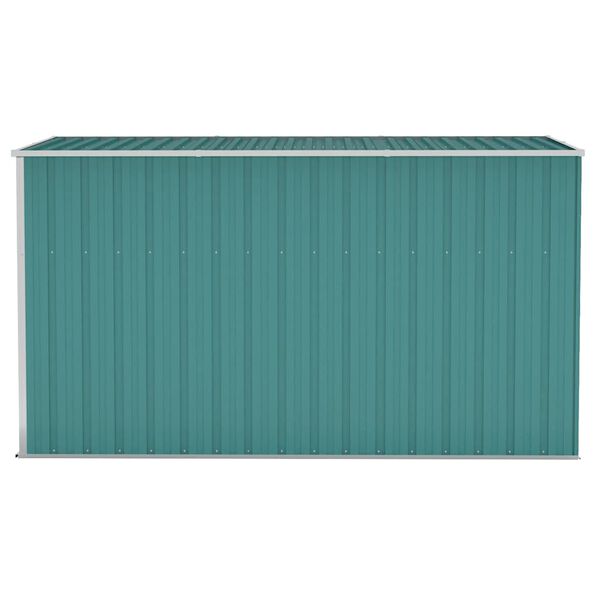 vidaXL Αποθήκη Κήπου Επιτοίχια Πράσινη 118x288x178 εκ από Γαλβ. Ατσάλι