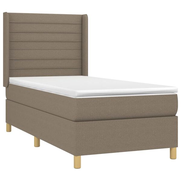 vidaXL &Kappa;&rho;&epsilon;&beta;ά&tau;&iota; Boxspring &mu;&epsilon; &Sigma;&tau;&rho;ώ&mu;&alpha; Taupe 80x200 &epsilon;&kappa;. &Upsilon;&phi;&alpha;&sigma;&mu;ά&tau;&iota;&nu;&omicron;
