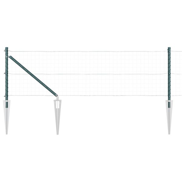 vidaXL Στηθαίοι με Σφήνα 13 τεμ Ø32 mm 80 cm Γαλβανισμένο Ατσάλι