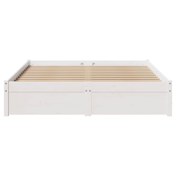 vidaXL Σκελετός Κρεβ. Χωρίς Στρώμα Λευκό 120x200 εκ Μασίφ Πεύκο