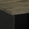 vidaXL Σκευοθήκη Μαύρο 80x33x75 cm μασίφ ξύλο Μάνγκο