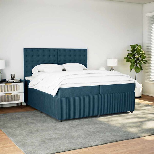 vidaXL &Kappa;&rho;&epsilon;&beta;ά&tau;&iota; Boxspring &mu;&epsilon; &Sigma;&tau;&rho;ώ&mu;&alpha; &Sigma;&kappa;&omicron;ύ&rho;&omicron; &Mu;&pi;&lambda;&epsilon; 200x200 &epsilon;&kappa;. &Beta;&epsilon;&lambda;&omicron;ύ&delta;&iota;&nu;&omicron;