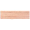 vidaXL Ράφι Τοίχου Ανοιχτό Καφέ 100x30x2 εκ. Επεξεργ. Μασίφ Ξύλο Δρυός
