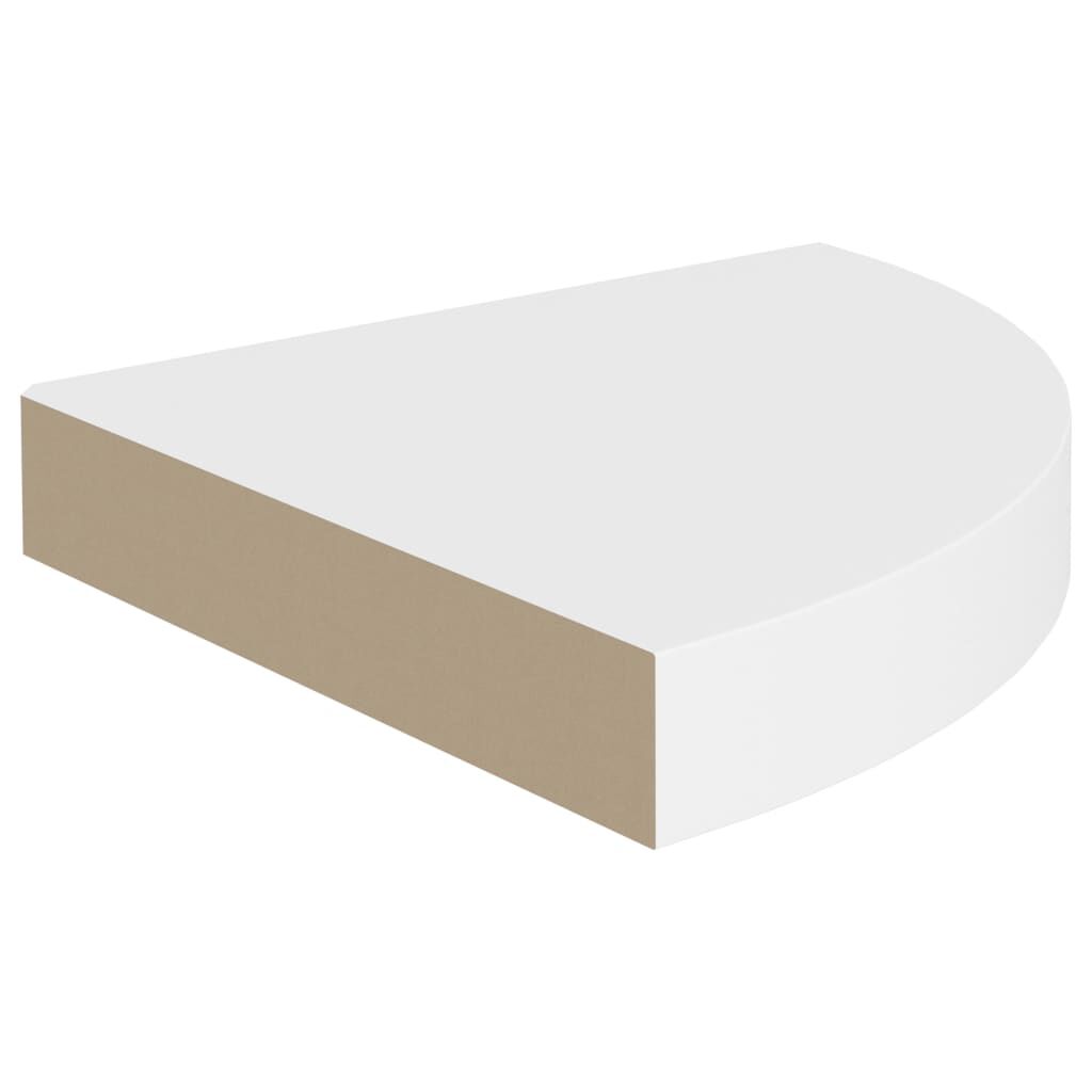 vidaXL Ράφια Τοίχου Γωνιακά 4 τεμ. Άσπρα 25x25x3,8 εκ. MDF