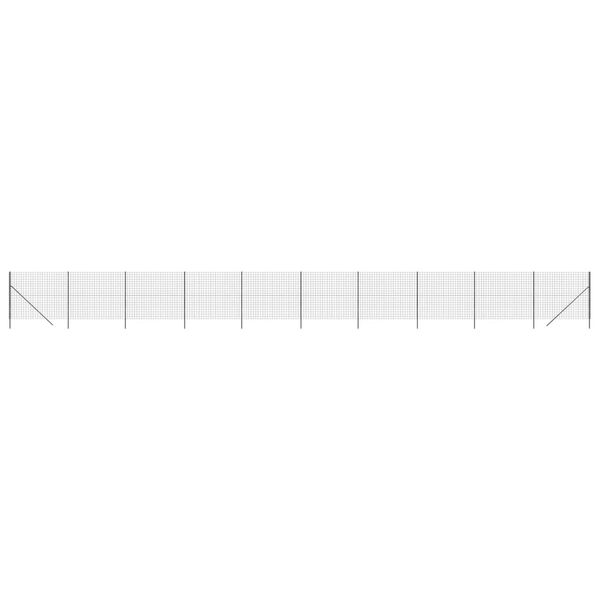 vidaXL Συρματόπλεγμα Περίφραξης Ανθρακί 1,6x25 μ. Γαλβανισμένο Ατσάλι