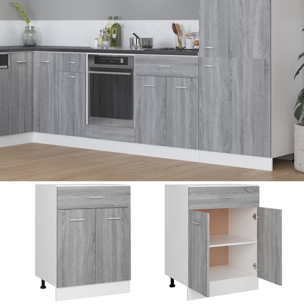 vidaXL Έπιπλο Με Συρτάρι Lyon Γκρι Sonoma 60x46x81,5 εκ. Επεξεργ. Ξύλο