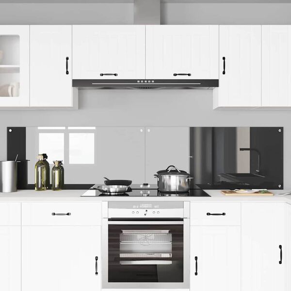 vidaXL Πίσω Πάνελ Κουζίνας 2 pcs Σκούρο Γκρι 110 x 50 cm