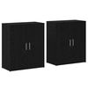 vidaXL Highboard 2 pcs Μαύρη δρυς 60 x 31 x 70 εκ Επεξεργασμένο ξύλο