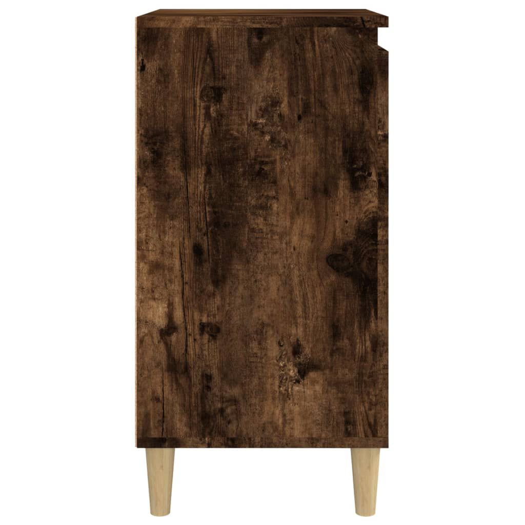 vidaXL Κομοδίνο Καπνιστή Δρυς 40 x 35 x 70 εκ. από Επεξεργασμένο Ξύλο
