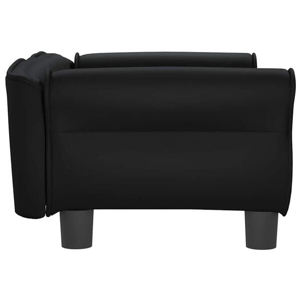 vidaXL Κρεβάτι Σκύλου Μαύρο 70 x 45 x 30 εκ. από Συνθετικό Δέρμα
