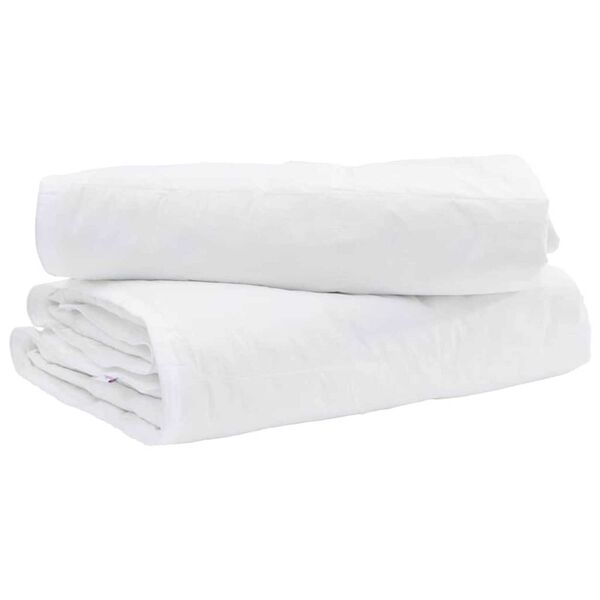 vidaXL Σετ Κουβέρτας με μαξιλάρι 2 pcs Λευκό 155 x 200 εκ. Πούπουλο