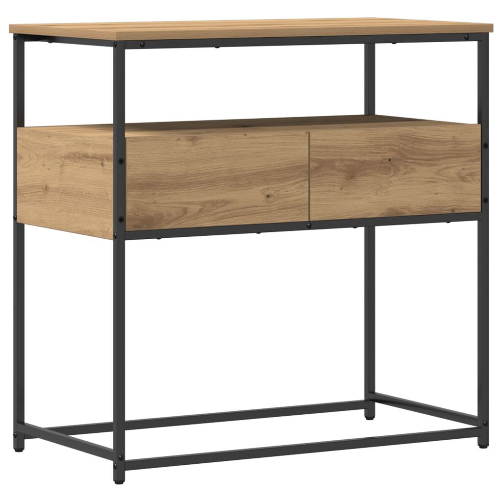 vidaXL Τραπέζι Σαλονιού Artisan Oak 75x40x75 εκ Επεξεργασμένο Ξύλο και Χάλυβας