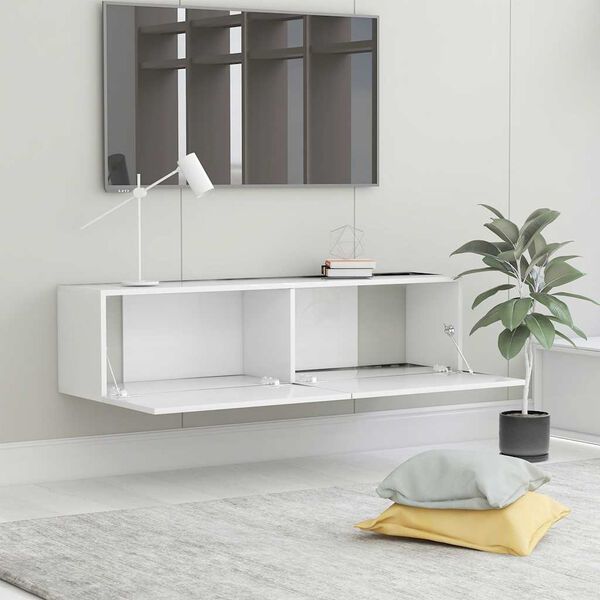 vidaXL Έπιπλο Τηλεόρασης Λευκό 120 x 30 x 30 εκ. από από Επεξ. Ξύλο