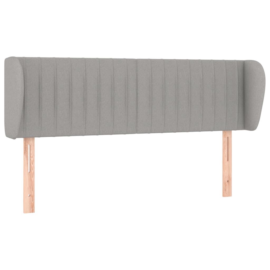 vidaXL Κεφαλάρι με Πτερύγια Ανοιχτό Γκρι 147x23x78/88 εκ. Υφασμάτινο