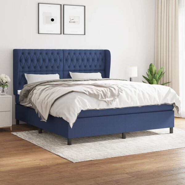 vidaXL &Kappa;&rho;&epsilon;&beta;ά&tau;&iota; Boxspring &mu;&epsilon; &Sigma;&tau;&rho;ώ&mu;&alpha; &Mu;&pi;&lambda;&epsilon; 180x200 &epsilon;&kappa;. &Upsilon;&phi;&alpha;&sigma;&mu;ά&tau;&iota;&nu;&omicron;