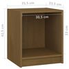 vidaXL Κομοδίνα 2 τεμ. Καφέ Μελί 35,5x33,5x41,5 εκ. Μασίφ Ξύλο Πεύκου