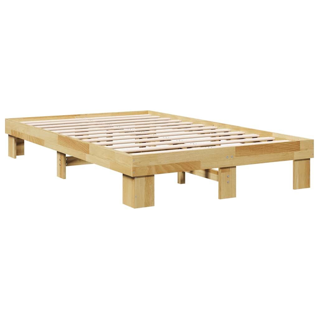 vidaXL Πλαίσιο κρεβατιού χωρίς στρώμα 120x200 cm μασίφ ξύλο δρυς