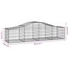 vidaXL Συρματοκιβώτια Τοξωτά 4 τεμ. 200x50x40/60 εκ. Γαλβαν. Ατσάλι