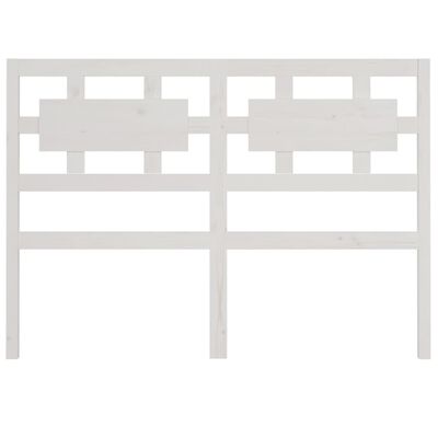 vidaXL Κεφαλάρι Κρεβατιού Λευκό 145,5x4x100 εκ. από Μασίφ Ξύλο Πεύκου