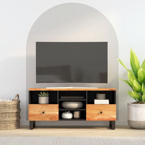vidaXL Έπιπλο Τηλεόρασης 100x33x46 εκ. Μασίφ Ξύλο Ακακίας & Επεξ. Ξύλο