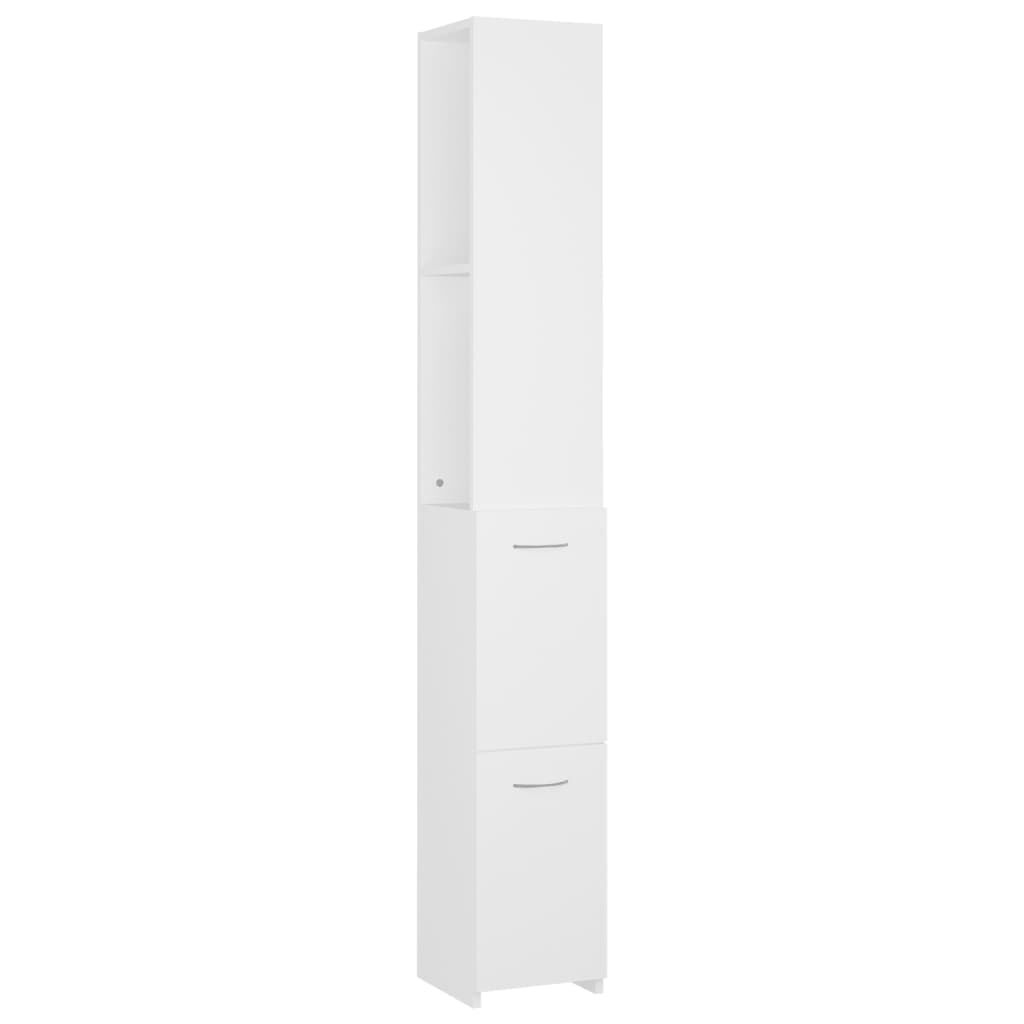 vidaXL Ντουλάπι Μπάνιου Λευκό 25x26,5x170 εκ. από Επεξεργασμένο Ξύλο