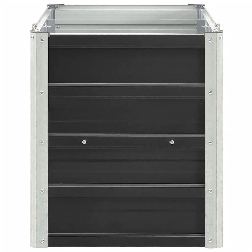 vidaXL Ζαρντινιέρα Υπερυψωμένη Ανθρακί 240x40x45 εκ. Γαλβαν. Χάλυβας