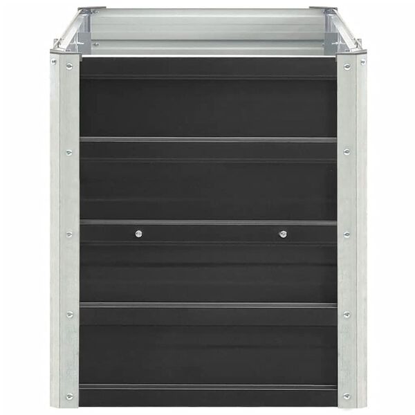 vidaXL Ζαρντινιέρα Υπερυψωμένη Ανθρακί 240x40x45 εκ. Γαλβαν. Χάλυβας