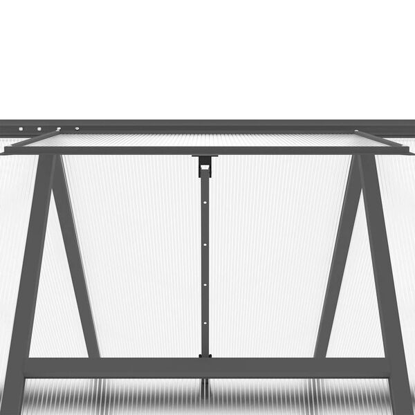 vidaXL Θερμοκήπιο με Πλαίσιο Βάσης Ανθρακί 334x169x202 εκ. Αλουμίνιο