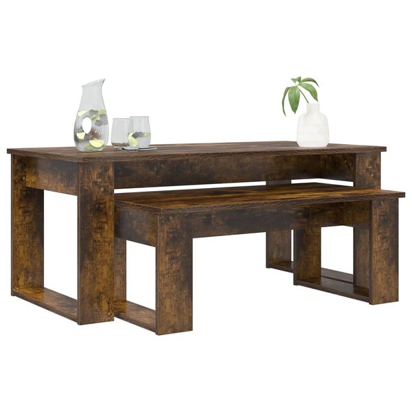 vidaXL &Sigma;&epsilon;&tau; &Tau;&rho;&alpha;&pi;&epsilon;&zeta;&iota;&omicron;ύ &Gamma;&iota;&alpha; &Kappa;&alpha;&phi;έ 2 pcs &Kappa;&alpha;&pi;&nu;&iota;&sigma;&tau;ό &Delta;&rho;ύ&sigmaf; &Epsilon;&pi;&epsilon;&xi;&epsilon;&rho;&gamma;&alpha;&sigma;&mu;έ&nu;&omicron; &xi;ύ&lambda;&omicron;