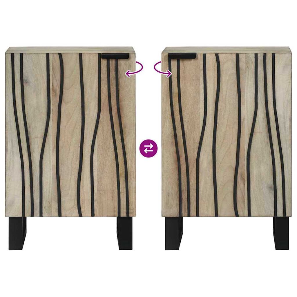 vidaXL Ντουλάπι Μπάνιου με ράφι Καφέ, Μαύρο 38 x 33.5 x 58 εκ.