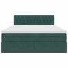 vidaXL Κρεβάτι Αποθήκης με στρώμα Σκούρο Πράσινο 140 x 200 cm Βελούδο