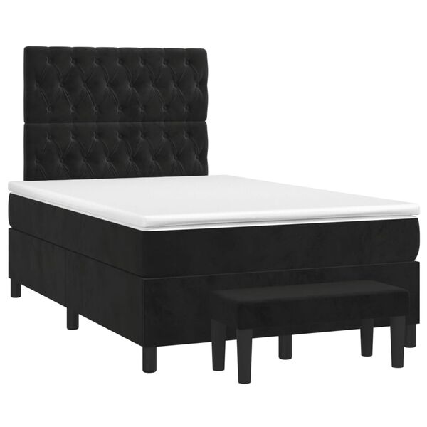 vidaXL &Kappa;&rho;&epsilon;&beta;ά&tau;&iota; Boxspring &mu;&epsilon; &Sigma;&tau;&rho;ώ&mu;&alpha; &Mu;&alpha;ύ&rho;&omicron; 120 x 200 &epsilon;&kappa;. &Beta;&epsilon;&lambda;&omicron;ύ&delta;&iota;&nu;&omicron;