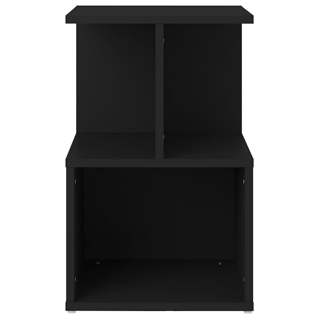 vidaXL Κομοδίνα 2 τεμ. Μαύρα 35 x 35 x 55 εκ. από Επεξ. Ξύλο