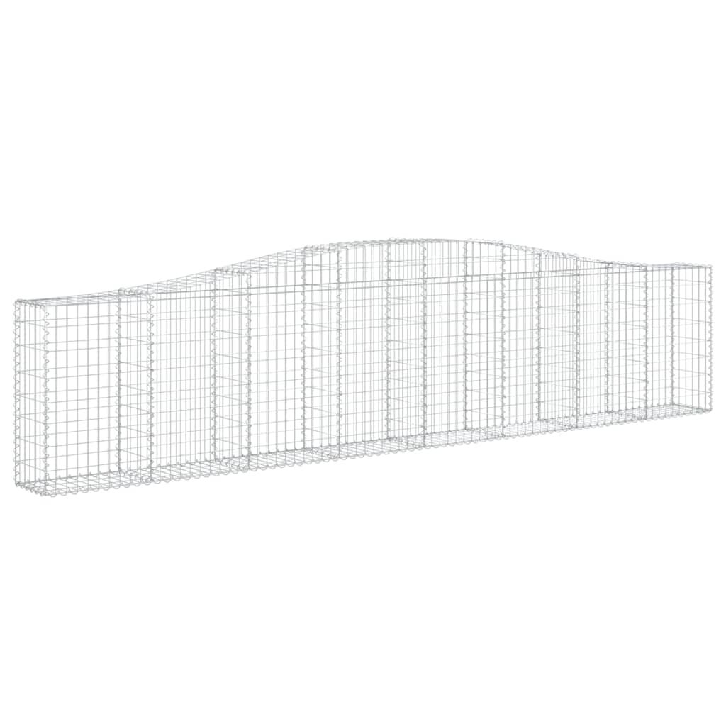 vidaXL Συρματοκιβώτια Τοξωτά 6 τεμ. 400x30x80/100 εκ. Γαλβαν. Ατσάλι