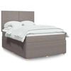 vidaXL &Kappa;&rho;&epsilon;&beta;ά&tau;&iota; Boxspring &mu;&epsilon; &Sigma;&tau;&rho;ώ&mu;&alpha; Taupe 160x200 &epsilon;&kappa;. &Upsilon;&phi;&alpha;&sigma;&mu;ά&tau;&iota;&nu;&omicron;
