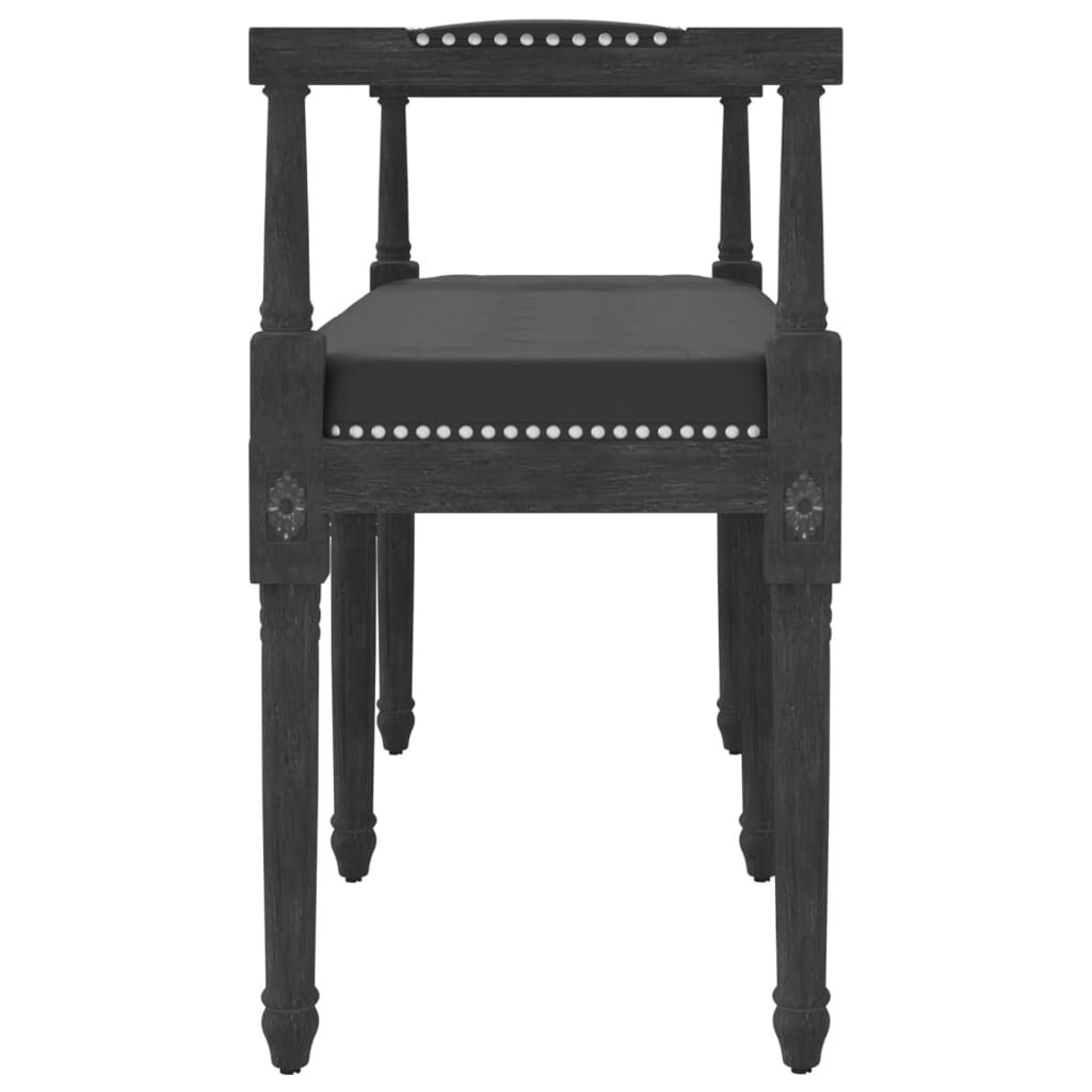 vidaXL Πάγκος Μαύρος 110x40x70 εκ. Βελούδινος