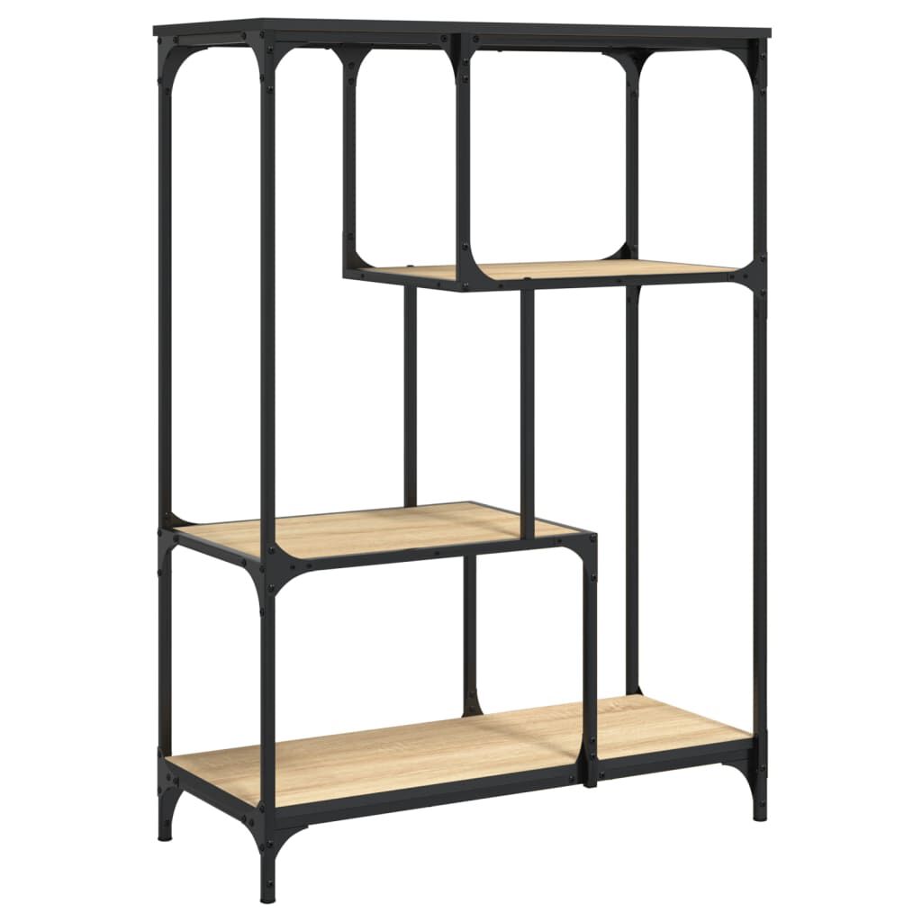 vidaXL Βιβλιοθήκη Sonoma Δρυς 81 x 36 x 115 εκ. Επεξεργ. Ξύλο / Ατσάλι