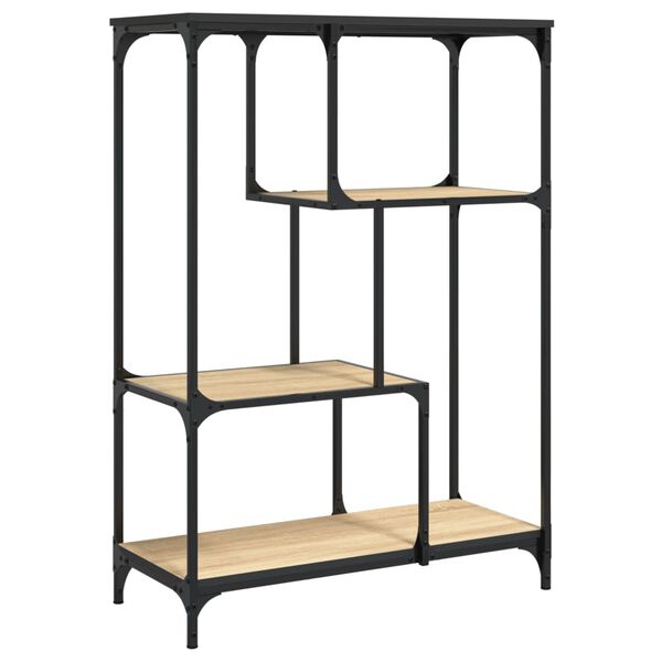 vidaXL Βιβλιοθήκη Sonoma Δρυς 81 x 36 x 115 εκ. Επεξεργ. Ξύλο / Ατσάλι
