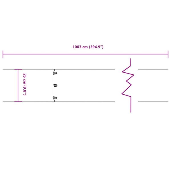 vidaXL Μπορντούρες Γκαζόν 10τεμ Ανθρακί 25x103εκ Ατσάλι Σκληρυθέν Αέρα