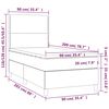 vidaXL &Kappa;&rho;&epsilon;&beta;ά&tau;&iota; Boxspring &mu;&epsilon; &Sigma;&tau;&rho;ώ&mu;&alpha; Taupe 90x200 &epsilon;&kappa;. &Upsilon;&phi;&alpha;&sigma;&mu;ά&tau;&iota;&nu;&omicron;