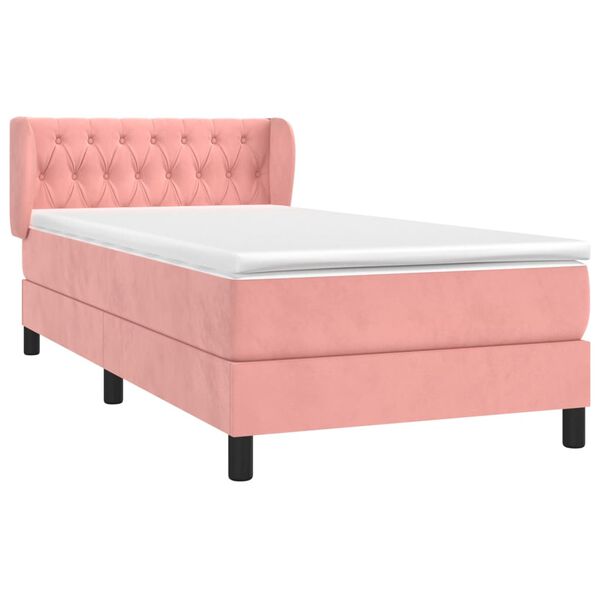 vidaXL &Kappa;&rho;&epsilon;&beta;ά&tau;&iota; Boxspring &mu;&epsilon; &Sigma;&tau;&rho;ώ&mu;&alpha; &Rho;&omicron;&zeta; 100x200 &epsilon;&kappa;. &Beta;&epsilon;&lambda;&omicron;ύ&delta;&iota;&nu;&omicron;