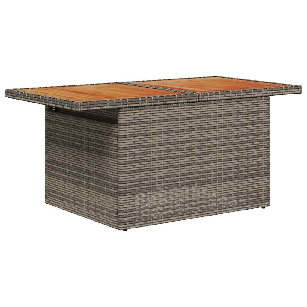 vidaXL Σετ Καναπέ Κήπου με αποθήκευση 8 pcs Γκρι Πολυ ράταν