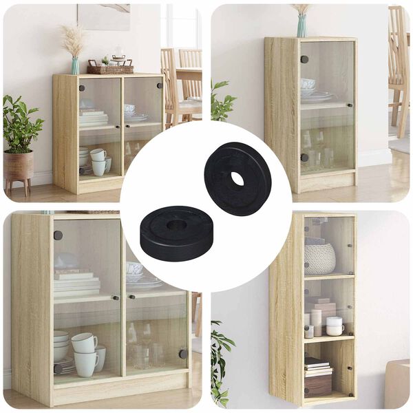 vidaXL &kappa;&alpha;&tau;ά&lambda;&lambda;&eta;&lambda;&omicron; &gamma;&iota;&alpha; &epsilon;&pi;ί&pi;&epsilon;&delta;&omicron; &rho;&omicron;&delta;έ&lambda;&alpha; 2 pcs &Mu;&alpha;ύ&rho;&omicron; &empty;15 x 3 mm